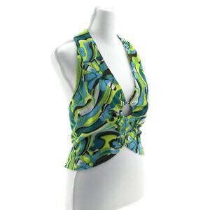 RoomMates MultiColor Sleeveless Halter Top - Women's Size Medium - Summer Chic